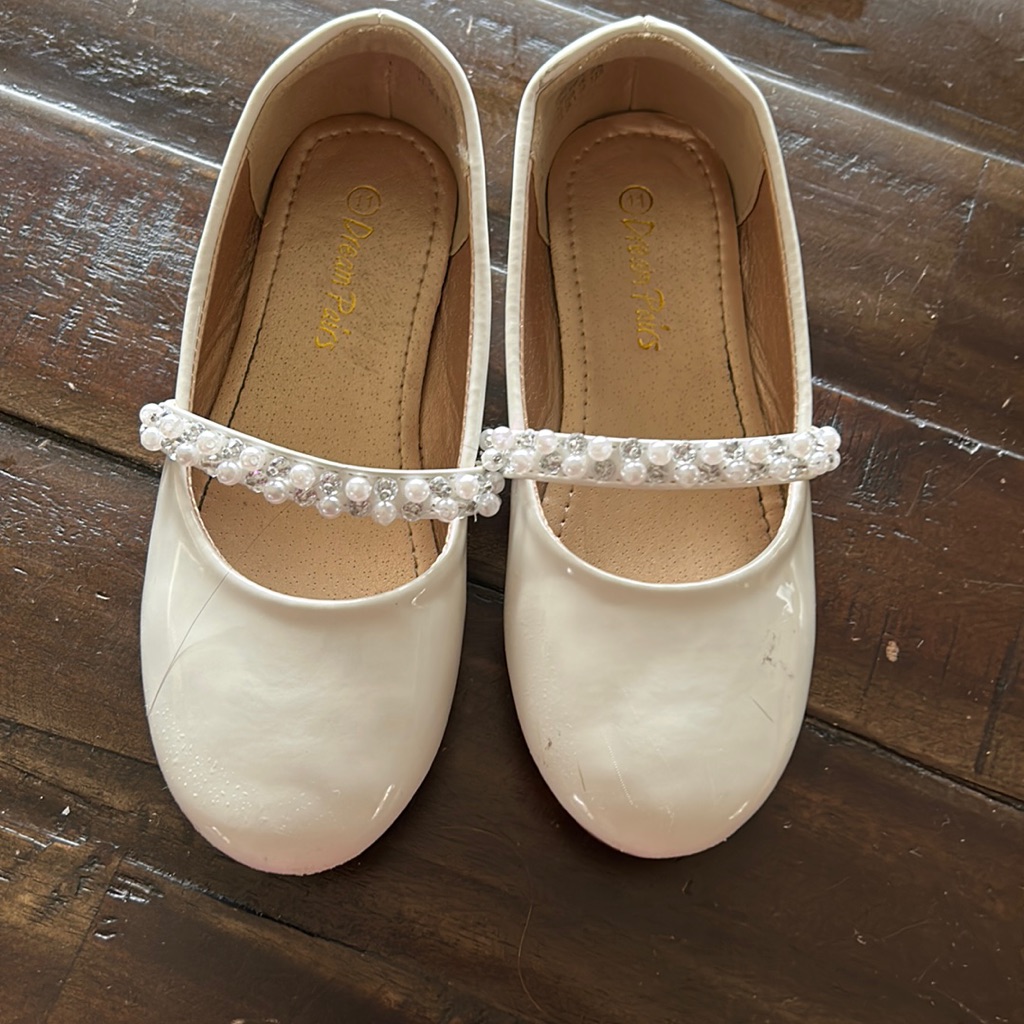 Dream Pairs White Serena Mary Jane Ballerina Flats - Little Kids Dress Shoe